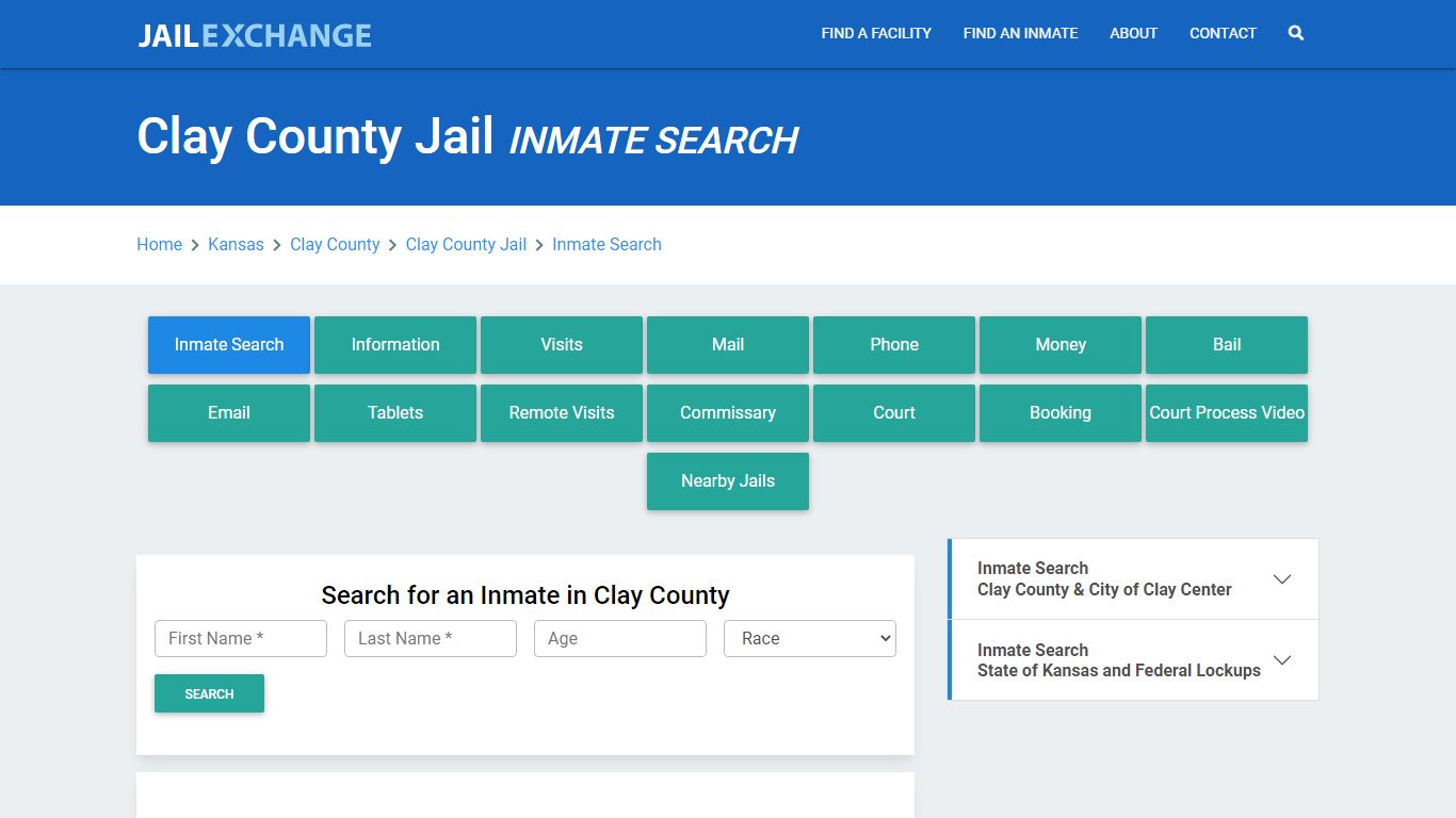 Clay County Jail, KS Inmate Search: Roster & Mugshots